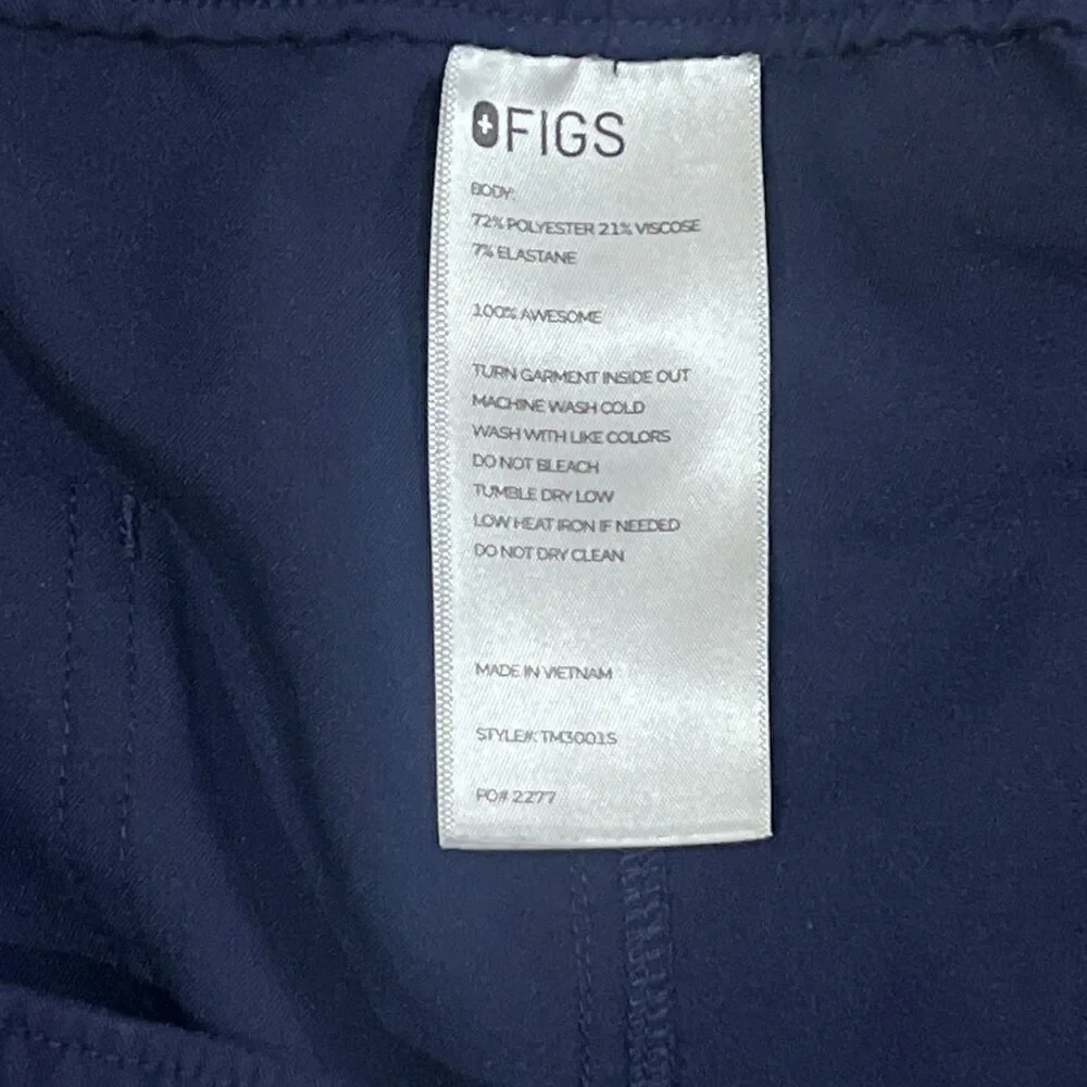 FIGS Cairo Cargo Scrub Pants Navy Blue Technical Collection - Men's Size Large